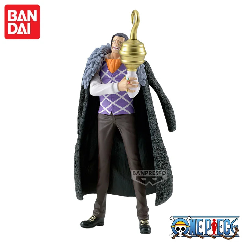 In Stock 100% Original Bandai One Piece DXF Anime Great Pirate Route Crocodile (Old Sand) Character Model Collectible Toy