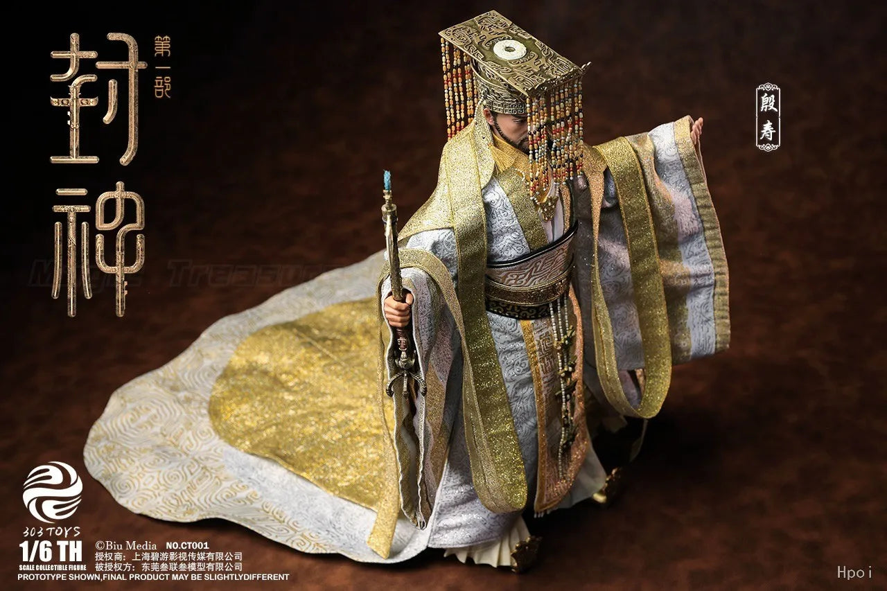 【In Stock】Original 303TOYS NO CT001 Fengshen Part 1 Chao Ge Fengyun Yin Shou King of Shang 1/6 Action Figure Toy Gift