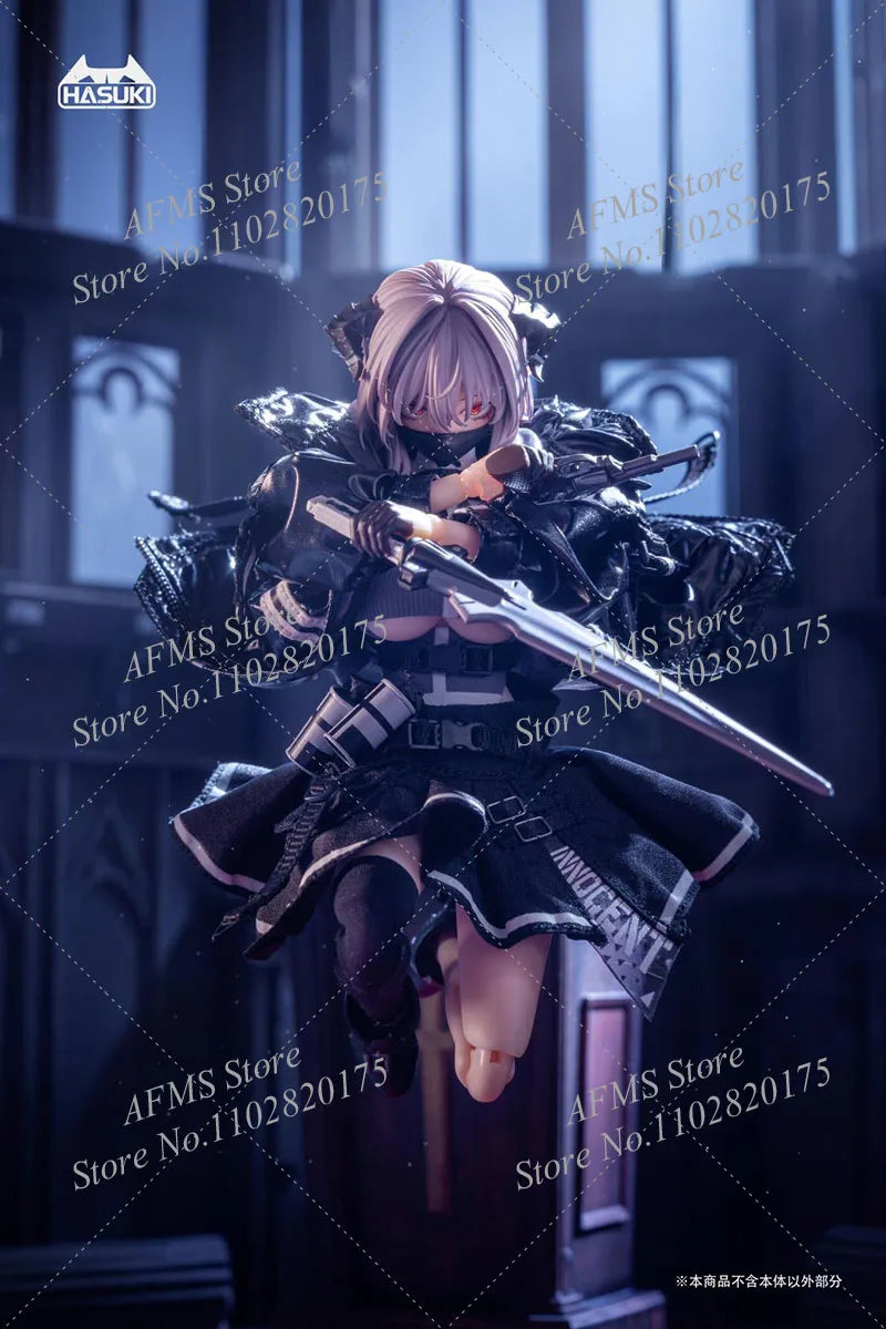 HASUKI PA009 1/12 Scale Collectible Figure Friede Charm Demon Nun Punk Anime Fighting Girl 6inch Women Soldier Action Figure