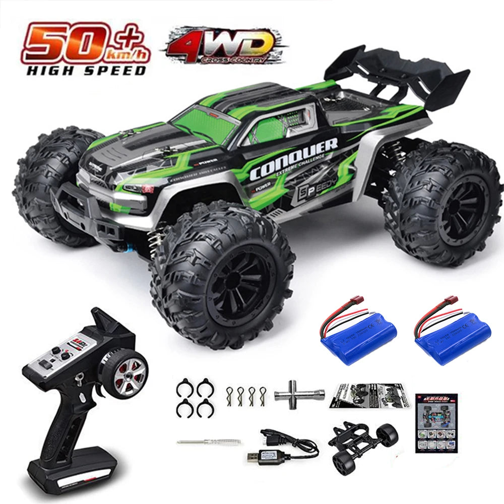 Rc Car Off Road 4x4 High Speed 70KM/H Remote Control Car with LED Headlight Brushless 4WD 1/16 Monster Truck Toys for Boys Gift