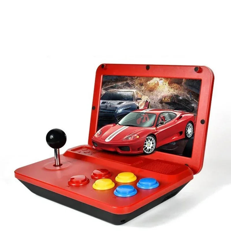 Powkiddy A13 Retro Game Arcade 10 Inch Hd Screen 30000 Game Machine Folding Flip Rk3128 Chip Cpu Simulator Detachable Joystick