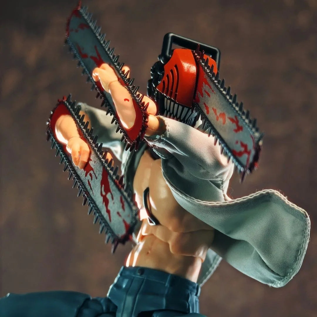 Chainsaw Man Denji Shf Model Accessories Cloth Clothes Anime Features Toys White Shirt Built In Iron Wire Boys Gifts