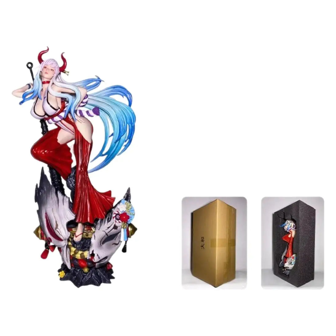 45,5 cm One Piece Yamato Stehende Anime-Mädchen-Figur Modell Gk Große Statue Jungensammlung Desktop-Dekoration Ornament Spielzeug Geschenke