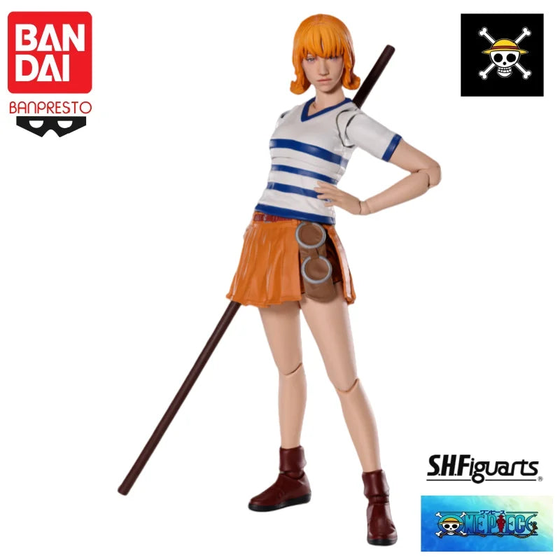 Bandai Original In Stock One Piece Anime Shfiguarts Netflix Live-Action Nami Action Figure Model Doll Brand New Boxed Garage