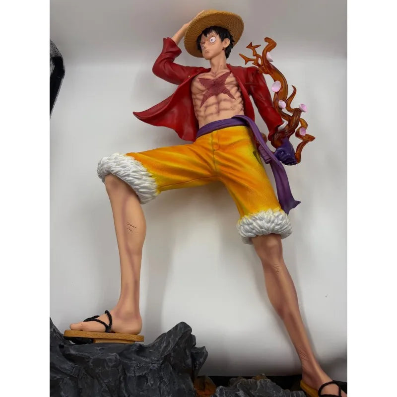 68 cm große ONE PIECE Figur Monkey D. Luffy, extra große Anime-Sammlerfigur, Schreibtischdekoration, Weihnachtsgeschenk, Kinderspielzeug