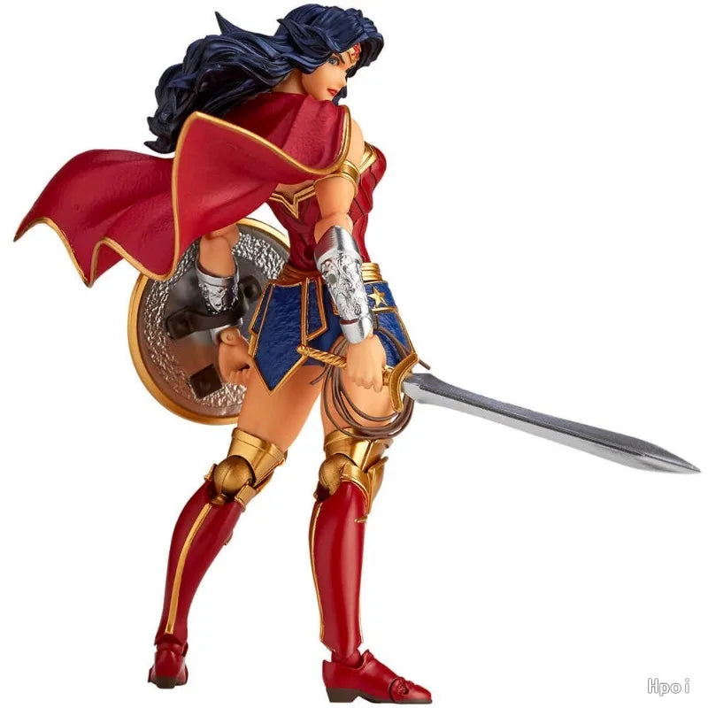 KAIYODO Original Authentic Wheel Technology, Amazing Yamaguchi Justice League, Wonder Woman Mobile Doll Model Handmade Toy Gift