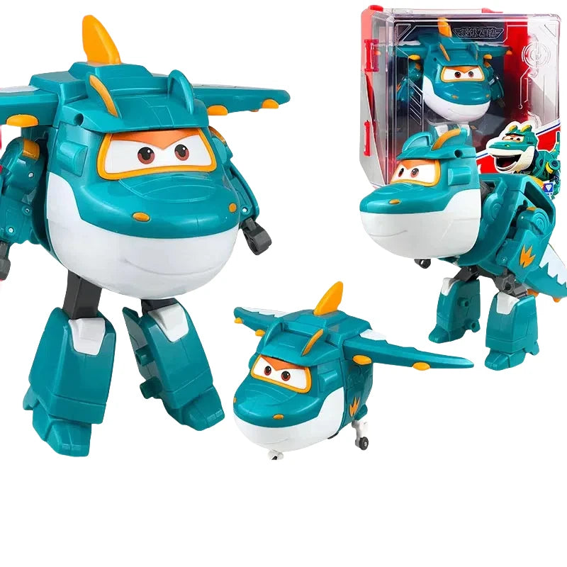 Hot New Super Wings Large Transformation Anime Transformation Flat Robot Action Character Transformation Toy Children'S Gift