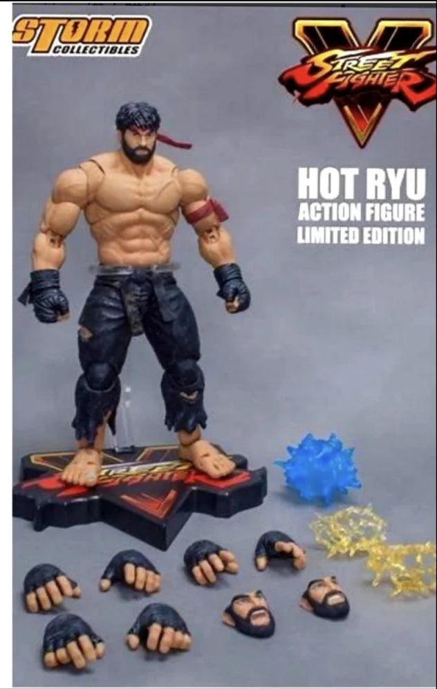 Storm Toys Original 1/12 Street Fighter 5 Alex ALEX Three Head Carving Game Mobile Doll Model Handmade Toy Gift Collection
