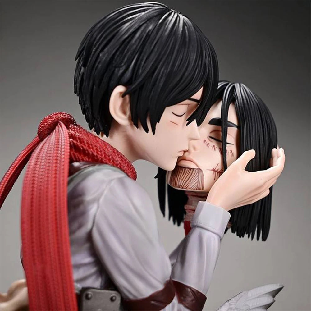 Anime Titan figure Eren Jaeger action figure Eren Kiss of Death figurine Doll PVC bust Model Toys Collect Statue Gift 22cm
