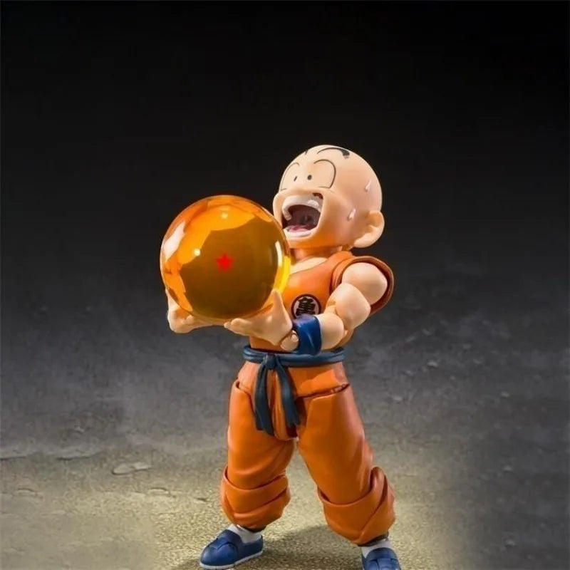 In Stock Genuine Bandai Dragon Ball Z Model Kit SHF Krillin Son Goku’s Old Friend Anime Action Figure Collection Finished Model