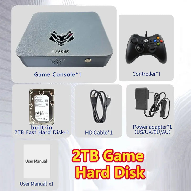 New Upgraded CPU Dual System Win11 2T/4T ROM Game System AK1 Pro Game Box 99999+ Games For PS2 PS3 WII SS GAMECUBE Sega Saturn