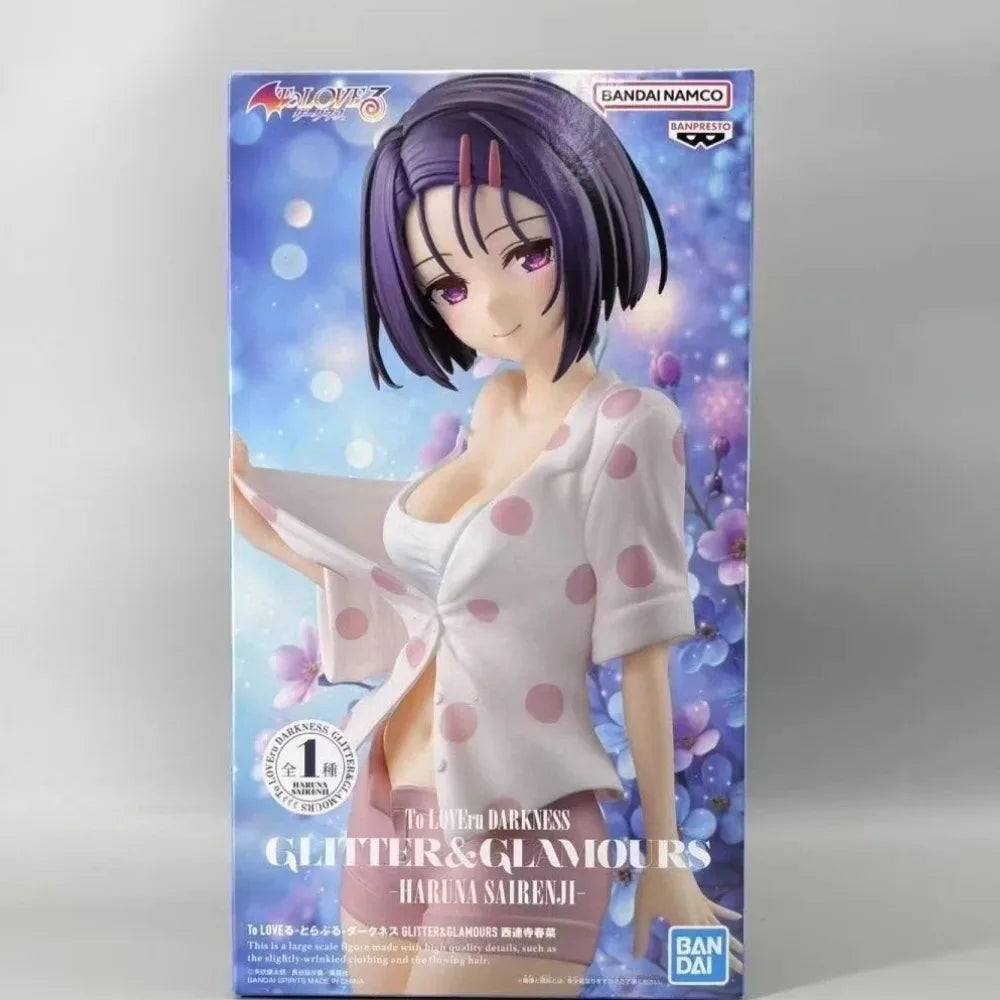 In Stock Bandai Original Genuine Banpresto Anime To Love-Ru Darkness Glitter&Glamours Haruna Sairenji 23cm Model Toy Figure Gift