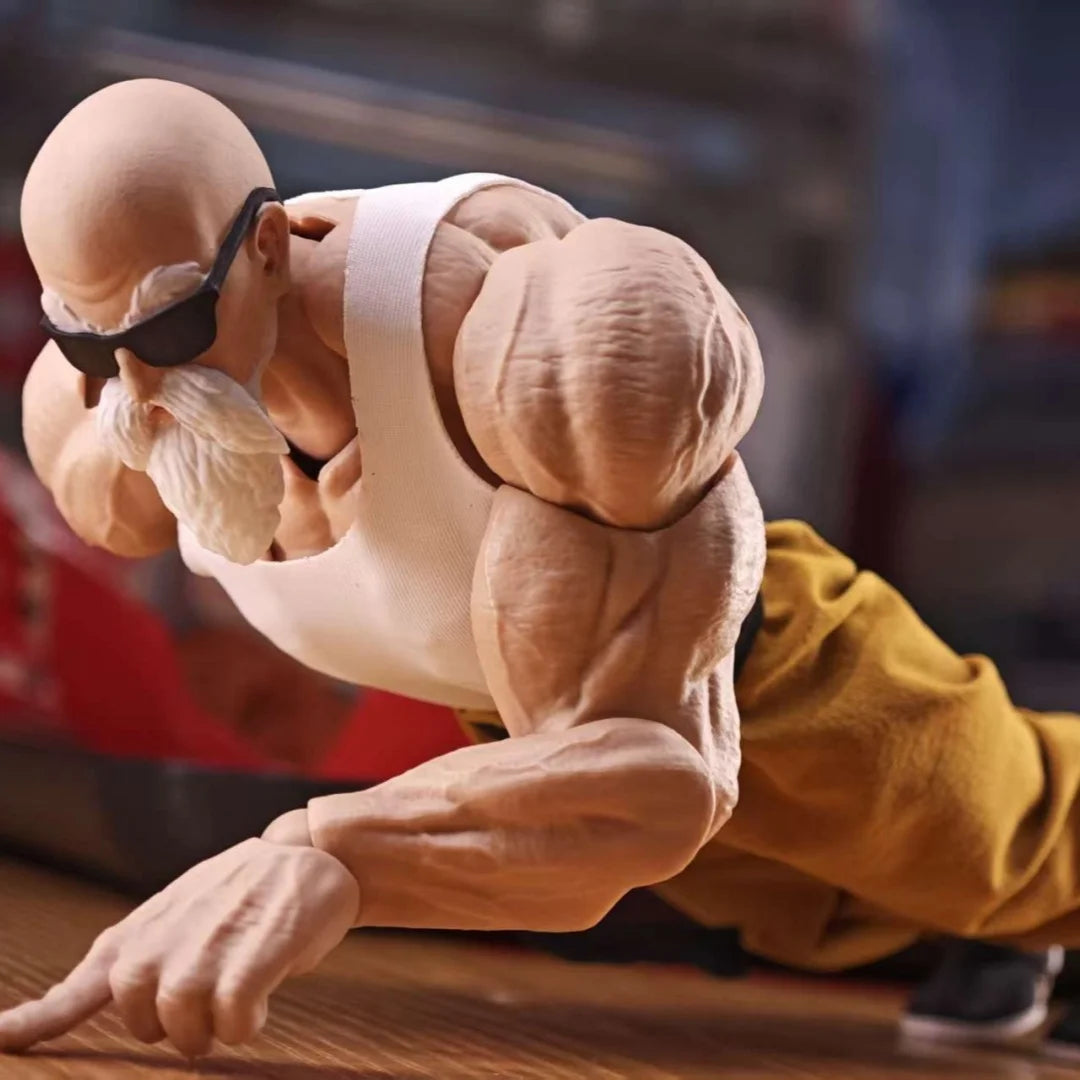 DRAGON BALL Shf Anime Handmade Master Roshi Strength Conference Tank Top Pants Belt Built In Iron Wire Is Suitable for 1/12 Toy