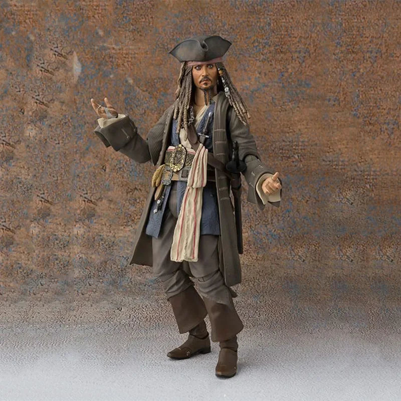 Bandai Original MODEL KIT SHF Jack·Sparrow  CAPTAIN Anime Action Figure Model Toys  Model Gifts for Boys and Girls Collectibles