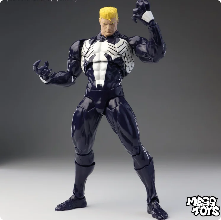 NEW Mess Toys Venom Spider Man Lethal Neighbor Symbiotic Black Suit Messtoys Spiderman Anime Action Figure Model Doll Gifts Toys