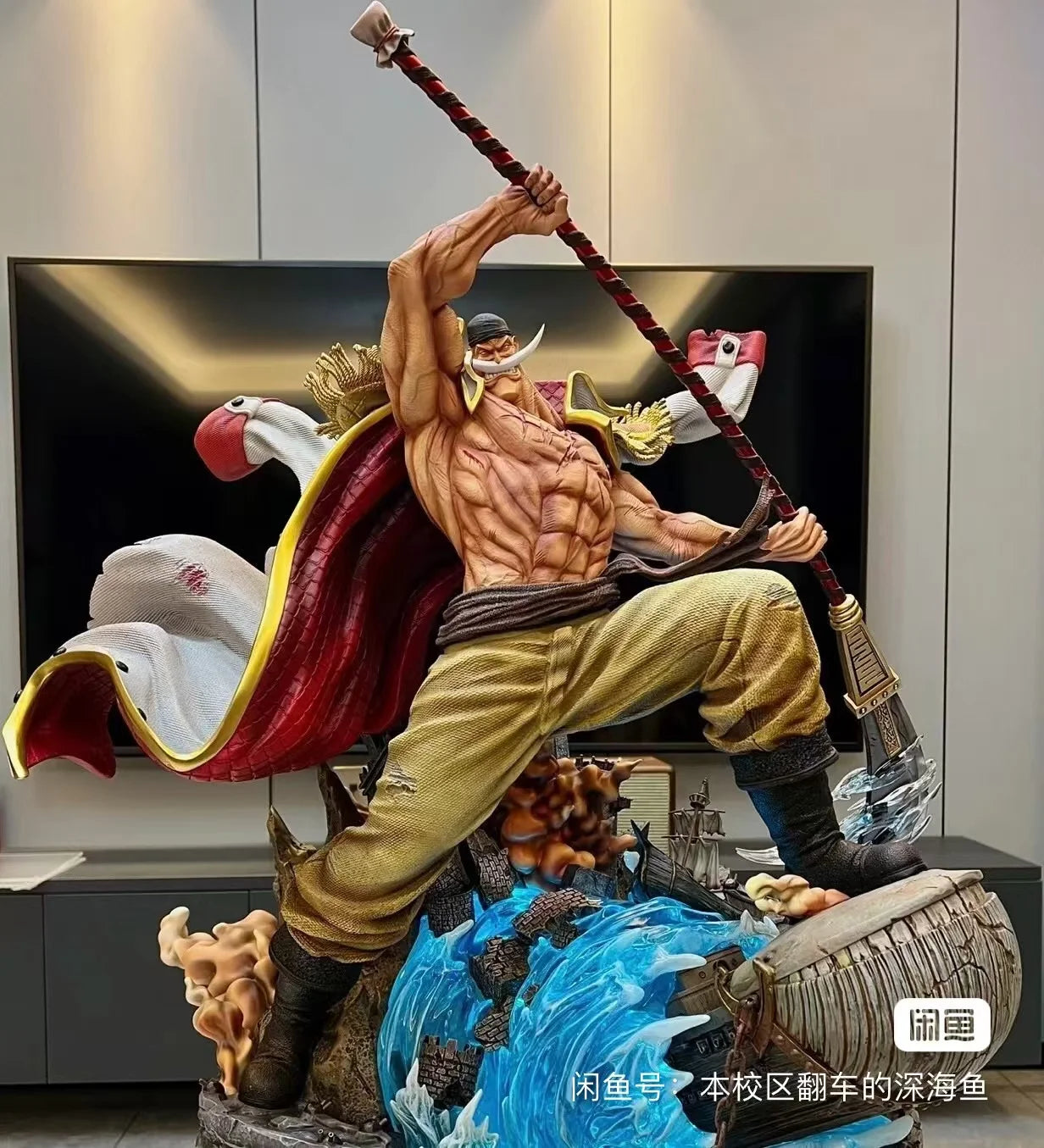 41cm One Piece Anime Figure Edward Newgate On Top Of The War Action Figurine Pvc Statue Model Collection Toys Birthday Gifts