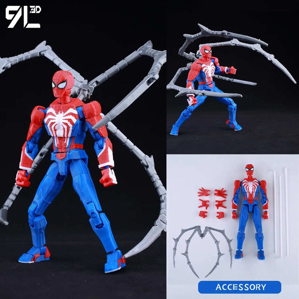 Фигурки на Venom Spider-Man Lucky13 Dummy13 - 3D принтиран манекен T13 с многочленен механизъм за промяна на формата, аниме, колекционерски играчки