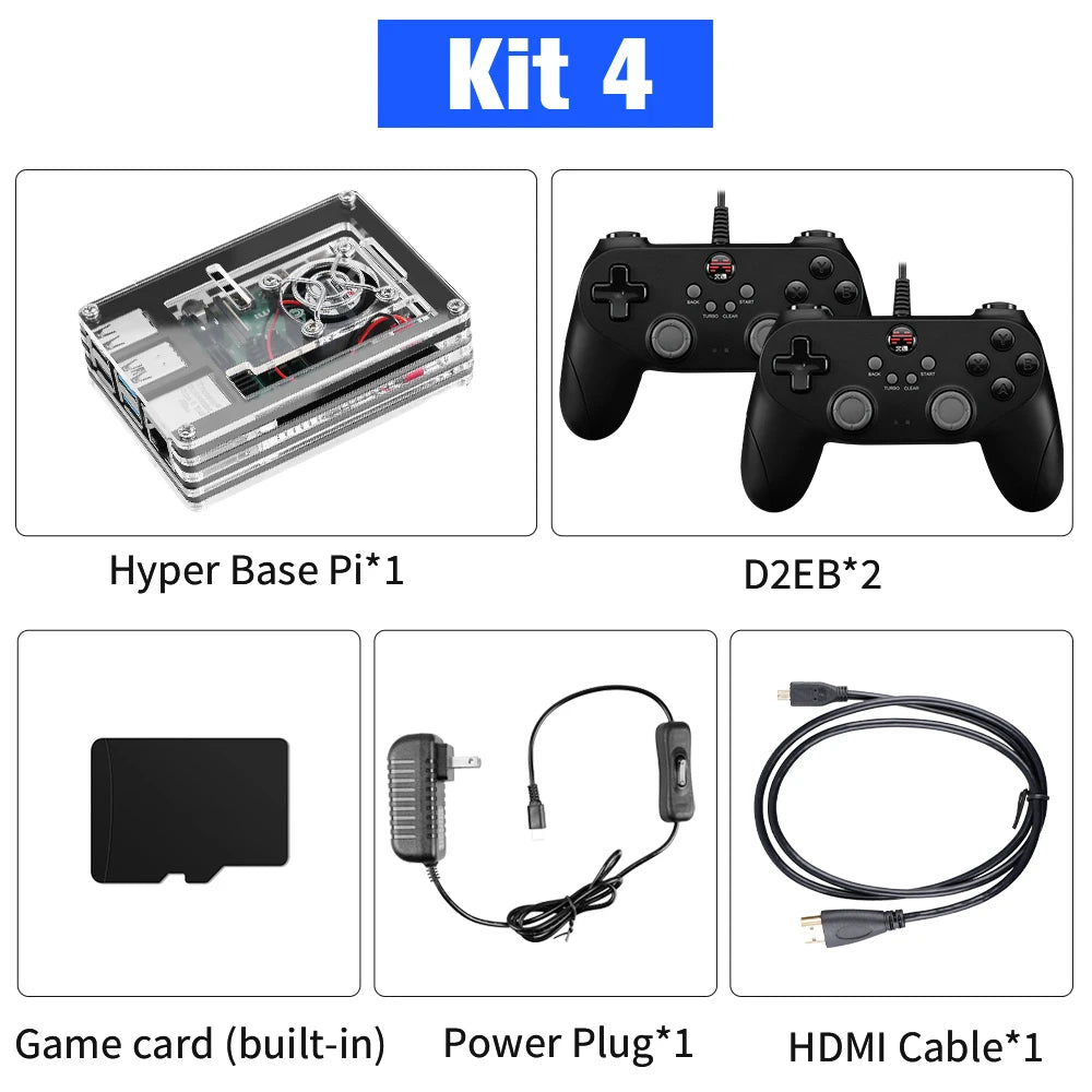 Raspberry Pi 4B Retro Game Console/Mini PC With 90000+ Games For PS1/PSP/Sega Saturn/NES/SNES/MAME/3DO/NDS Portable Game Player