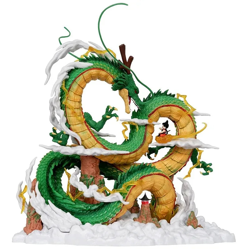 Dragon Ball Z Shenron und Son Goku 22 cm Anime Figur Dbz Figur PVC Statue Modell Puppensammlung Dekoration Ornament Spielzeug Geschenke