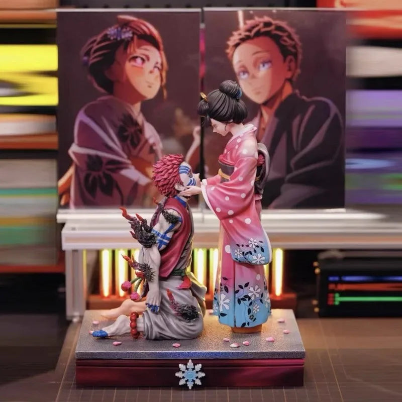 NEW 27cm Demon Slayer Akaza Koyuki Anime Figure Akaza Figurine Koyuki Figures PVC Statue decoration collection Model Gift Toy