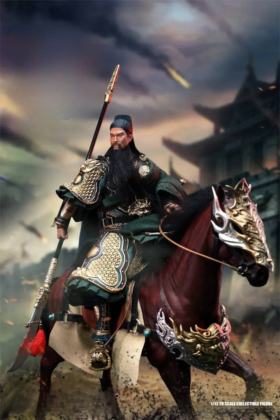 1/12 Scale Collectible General Wuhu Guan Yu Action Figure Male 6 Inch Three Kingdoms Palm Series Model Toy 303TOYS NO.SG001B
