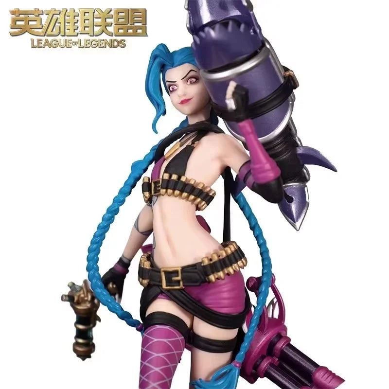 League Of Legends Cmge Jinx Action Figure 3d Modeling Pen Anime Figures Ornament Game Peripherals Trendy Toy Customized Toy