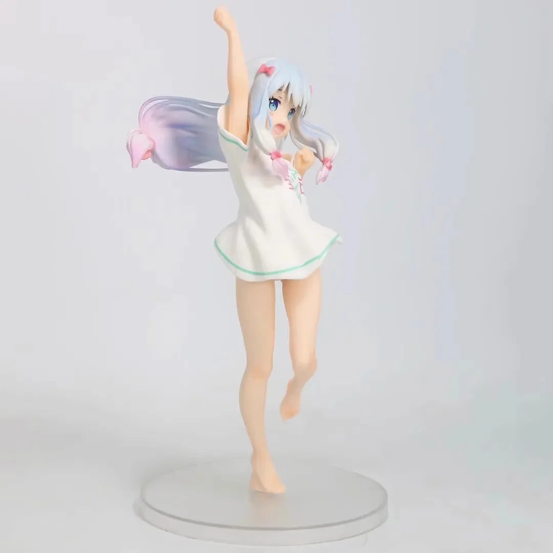 24 см ново аниме Ques Q Eromanga Sensei Sagiri Izumi Ending Mode Meruru тениска Ver Pvc екшън фигурка играчка Sagiri Izumi секси фигурка