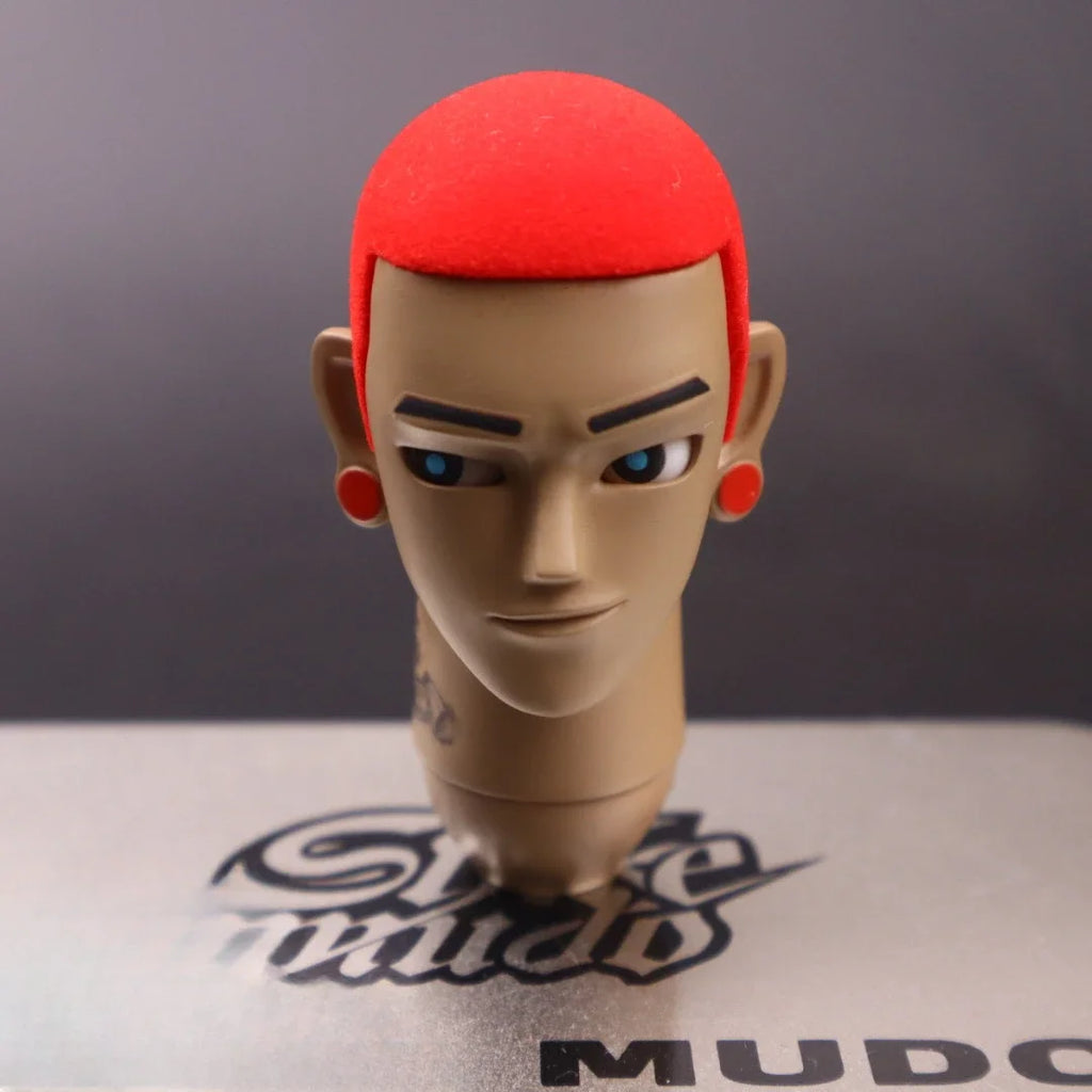Customized 1/6 Scale Trendy Anime Male Solider Head Sculpt Boy Transplanted Hair Head Played Model for 12in Action Figure Toy