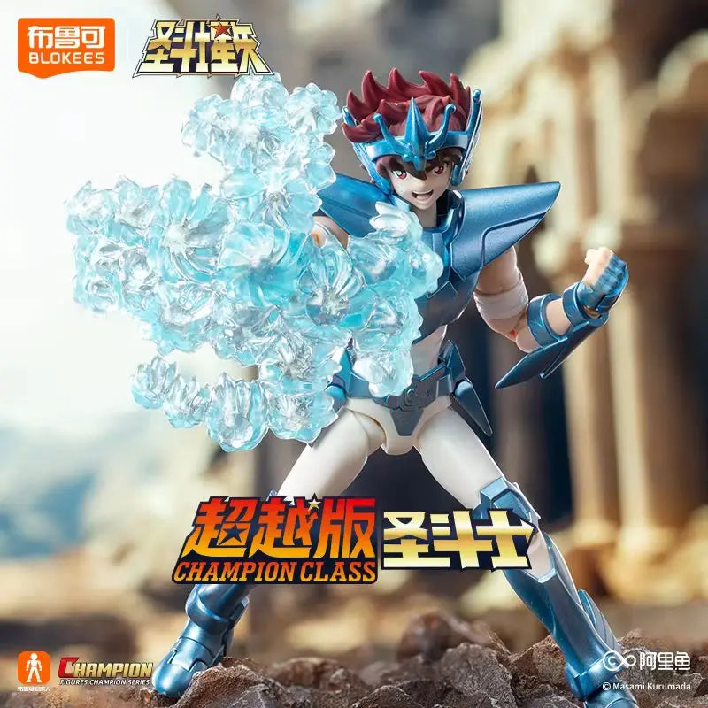 Hot Original Blokees Saint Seiya Taurus Aldebaran Action Figure Aiolos Pegasus Mu Aiolia Milo Assembly Model Kit Champion Class