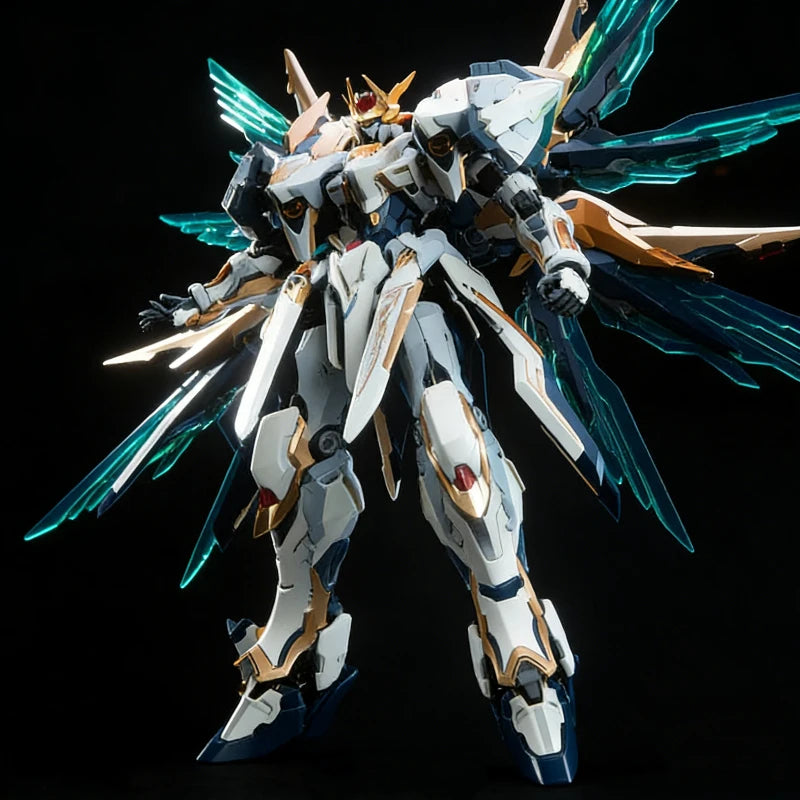 Emperor Huang 1/100 Alloy Skeleton Mecha Model Kit Assembly Toy Action Figures With Celestial Dragon Desktop Ornament Boy Gift