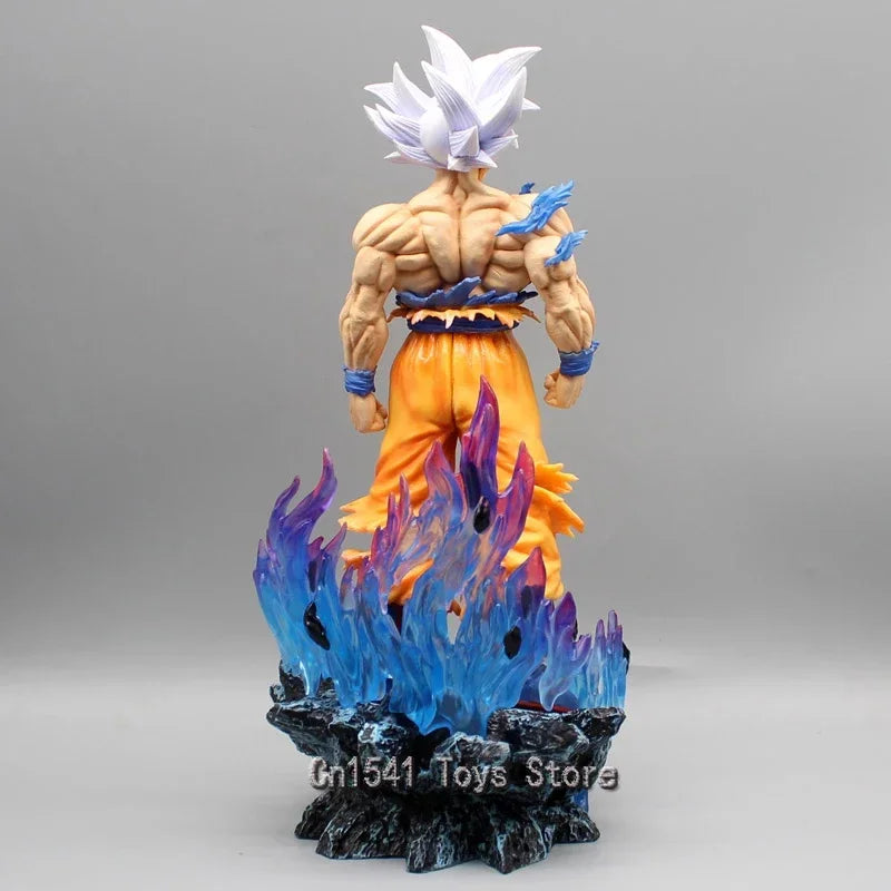 32 cm Anime Dragon Ball Super Figur Weißer Gott Modell Son Goku Ultra Instinct Actionfigur GK Statue PVC Schreibtischdekoration Spielzeug Geschenk