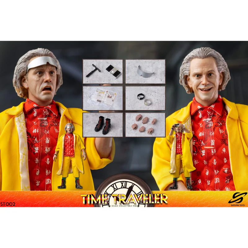 Saturntoys Time Traveler Dr. Brown St002 1/6 Scale Collectible Figure Original Collectible Anime Model Garage Kit Statue Toy