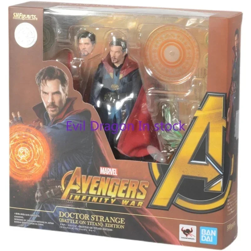 Bandai Marvel Figures Anime Figure SHF Avengers: Infinity War Doctor Strange Genuine Model Action Toy Figure Toys for Children