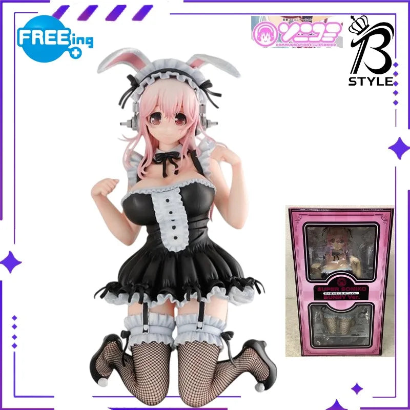 FREEing Original Authentic B-style Series 1/4 -SUPER SONICO THE ANIMATION-/ SUPER SONICO Doll Exquisite Model Handmade Toy Gift