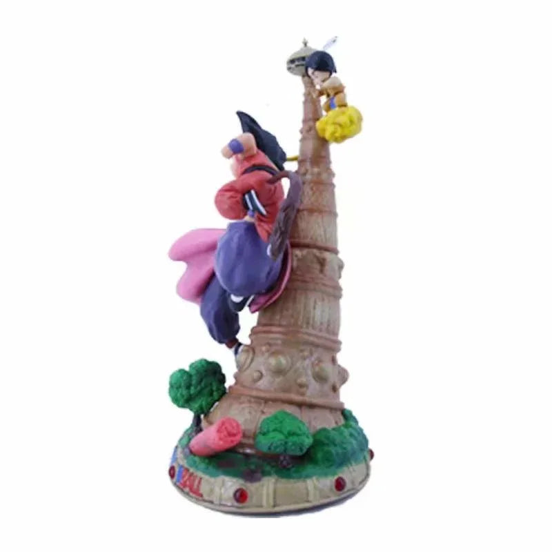 28cm Dragon Ball Goku Childhood Vs Tao Pai Pai Anime Figure Model Statue Boys Collection Desktop Decoration Ornament Toys Gifts