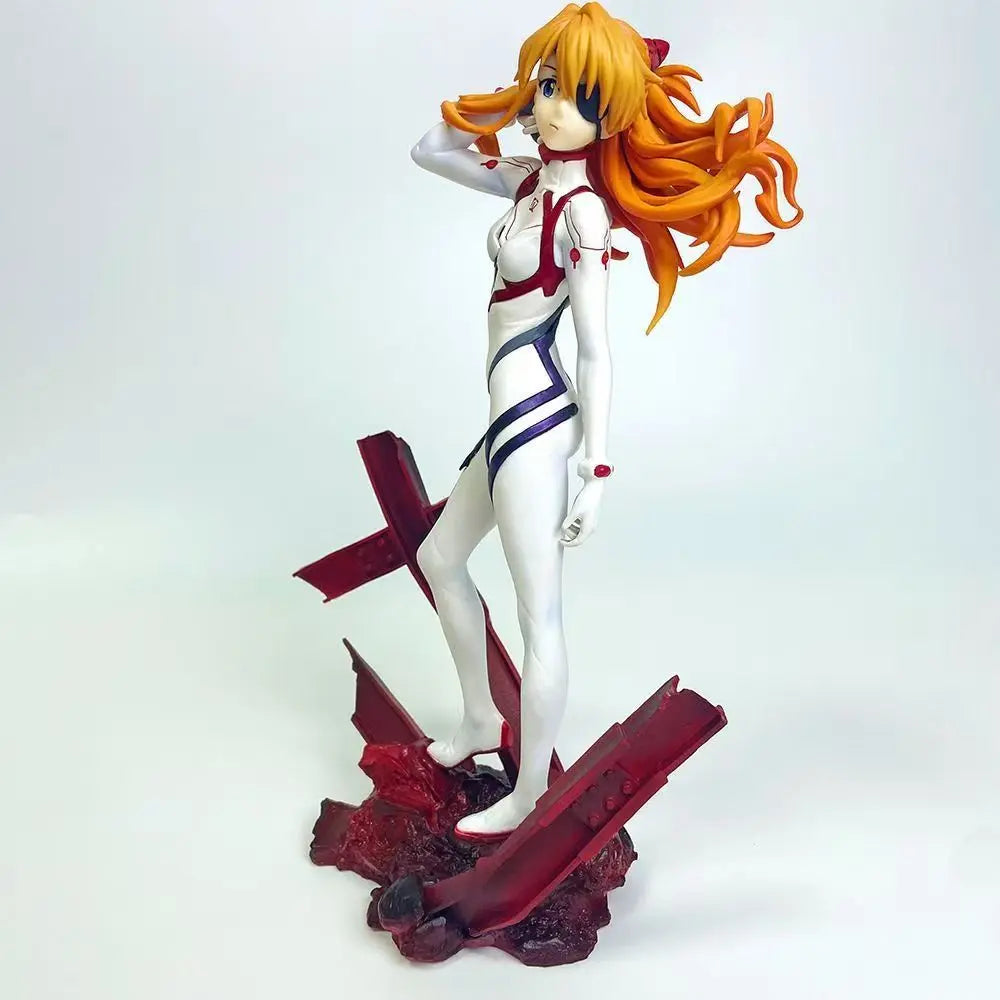 New Century Evangelion Anime Accessories Mech Asuka GK Handmade Pretty Girl Statue Trendy Play Gift High Quality