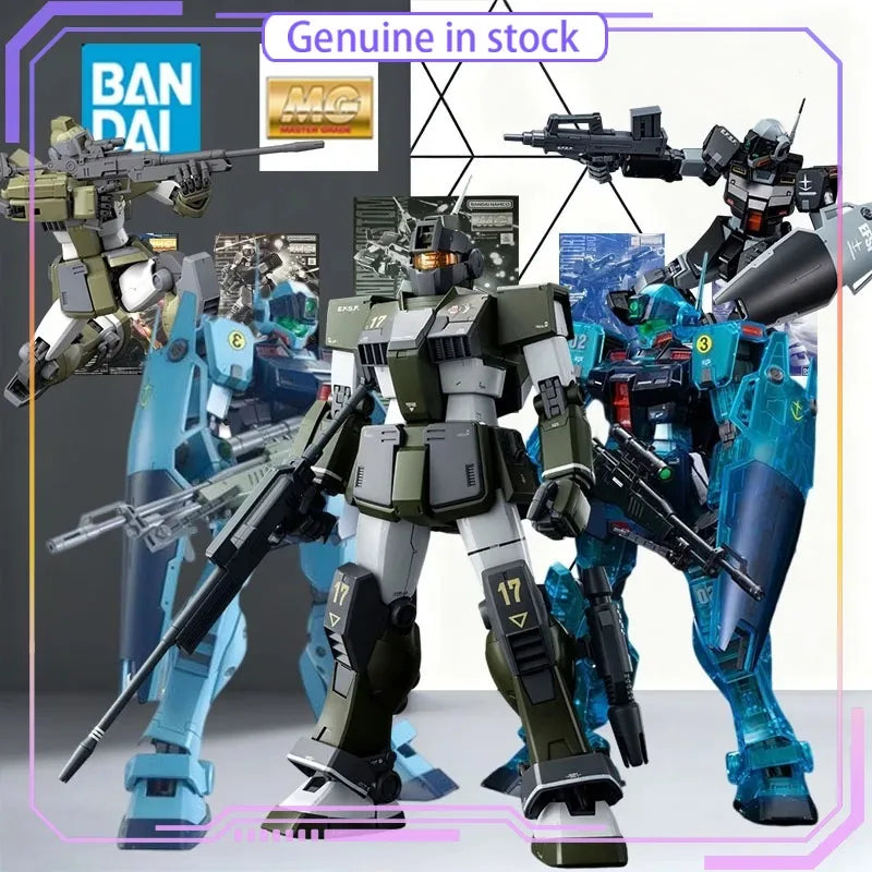 BANDAI GUNDAM MG 1/100 GM Sniper II PB Model Kit Official Gundam IP Action Figure Assembly Toy with Foam Box Packaging