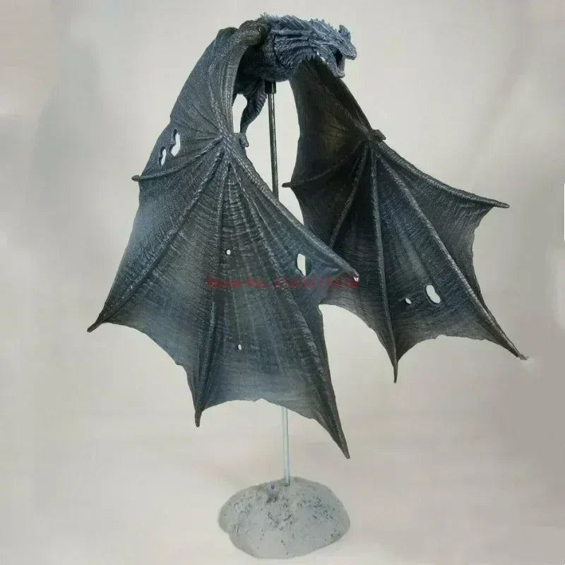 19cm Game Of Thrones Anime Figure Frost Wyrm Viserion Black Dragon Model Dolls  Action Figurine PVC Statue Decoration Toy Gift