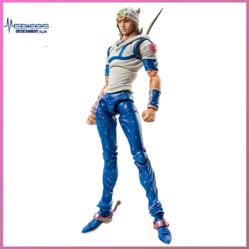 Medicos Super Action Statue Johnny Joestar 15cm Articulated Figure JoJo Steel Ball Run Collectible Gifts Toys Model Original