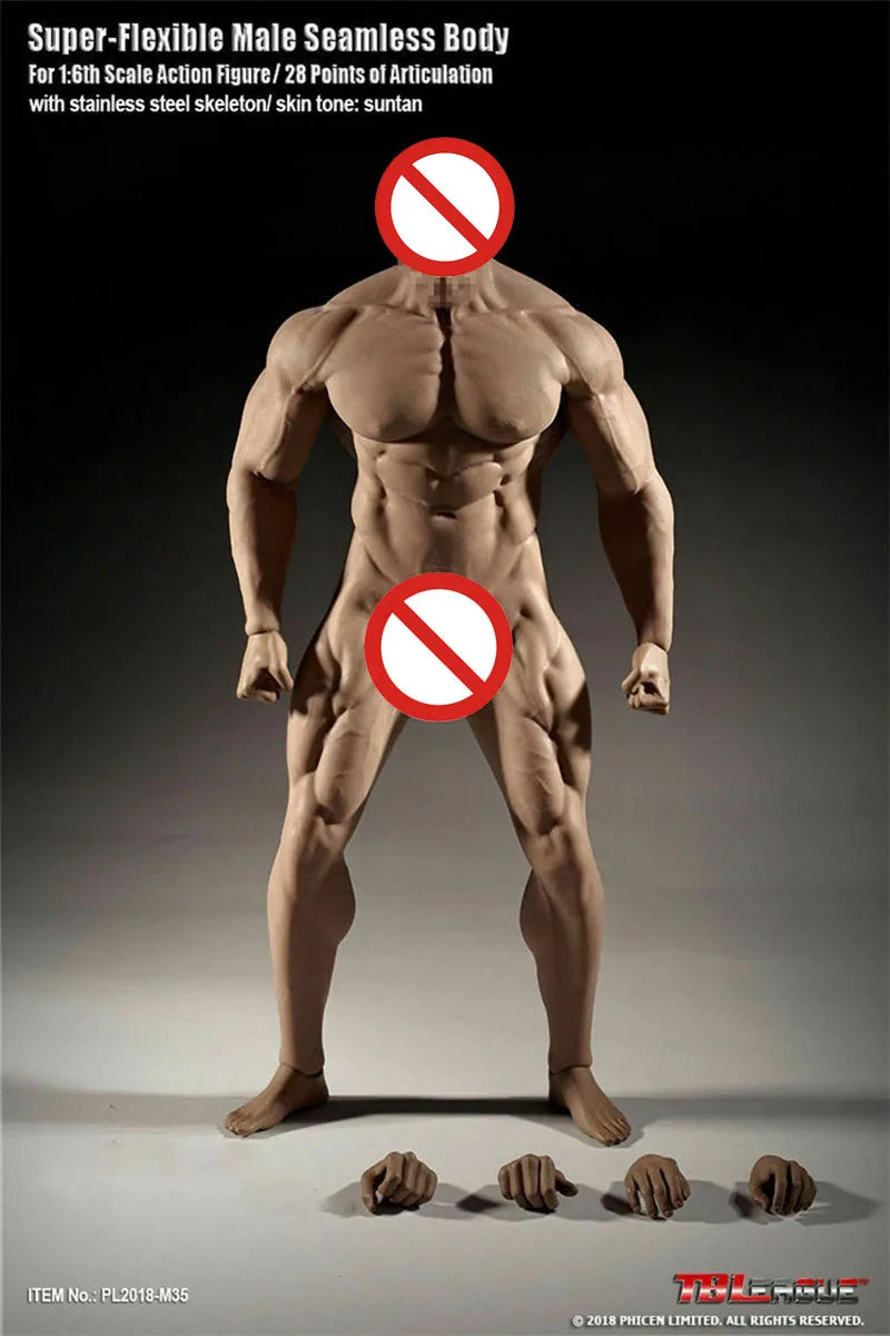 TBLeague 1/6 Phicen M30 M31 M32 M33 M34 M35 M36 Steel Stainless Skeleton Super Flexible Seamless Male Man Figure Suntan Body