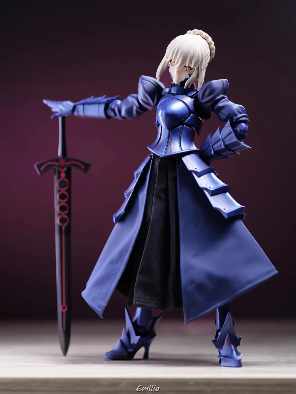Figma Fate/Stay Night Black Saber Altria Cloth Skirt Anime Action Figur Model Accessories Toy Decoration No Figur