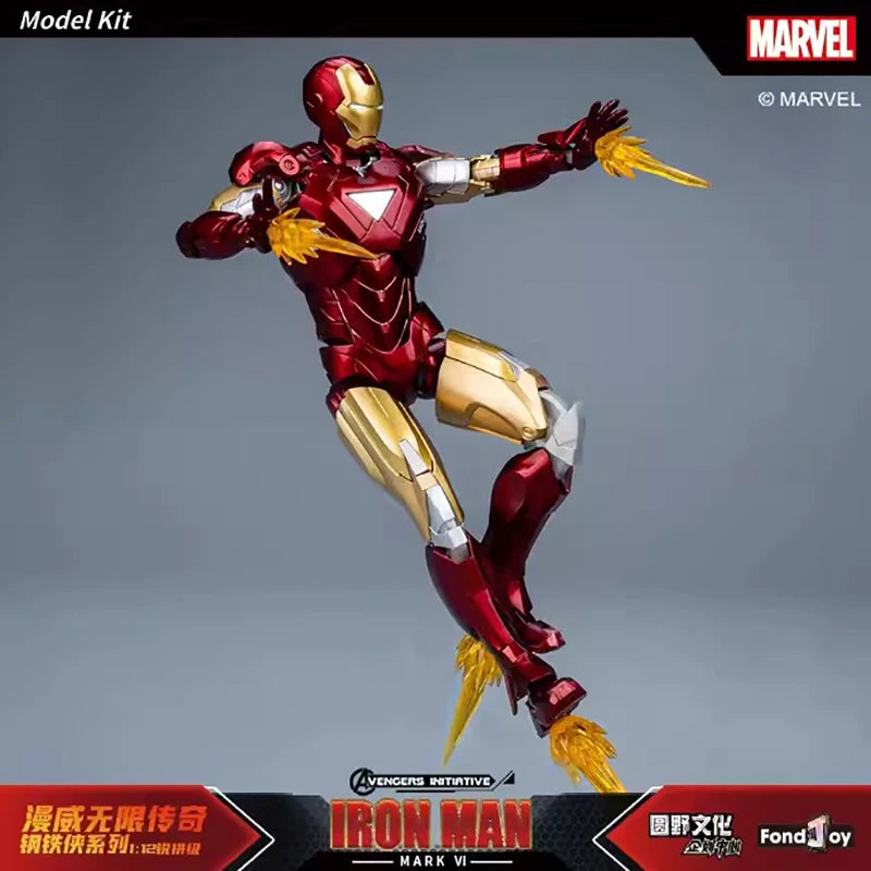 Fondjoy The Avengers Iron Man MK6 Joints Moveable Action Figures Toy 15cm ABS Material Model Toy Boy Birthday Gifts Hoilday Gift