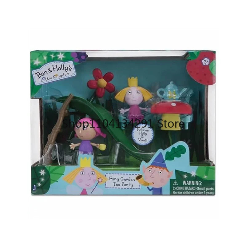 Original Ben And Holly's Little Kingdom Ben's Elf Horn Figures with Accessories Royal Car Collect Play Action Figures Kids Gift