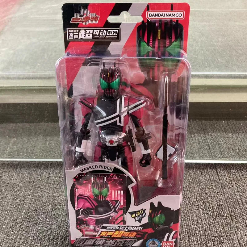 Bandai Bandai Kamen Rider 17.5cm Vocal Joint Super Mobile Doll Emperor Riding Double Riding Model Toy Scene Ornament Gift Toys