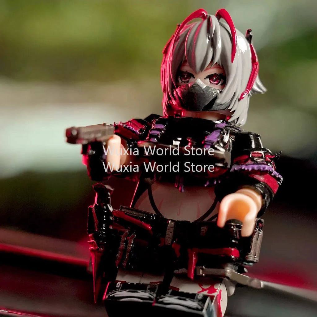 New Veyron Arknights Figures Delta Operations Mai Xiaowen Figure Miniatures Building Blocks Red Wolf Peripheral Model Toys