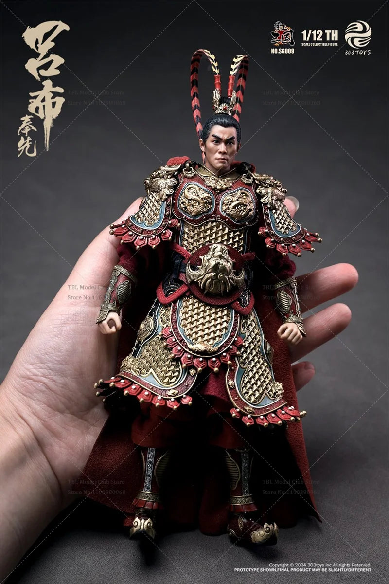 303TOYS SG009 1/12 Scale Flying General Lü Bu Courtesy Name Fengxian 6-inch Full Set Action Figure Soldier Height About 22CM