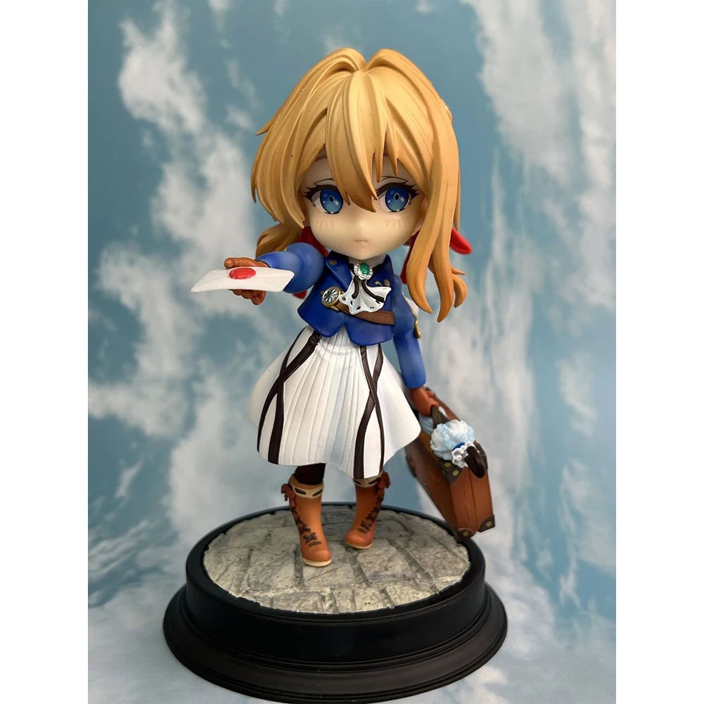 Anime Girl figure Violet Evergarden Action Figure Model Cute Q-version Violet figurine Statue Collectible Desktop Decora Gifts