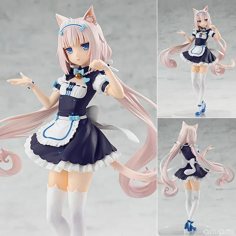 Nekopara Chocola Vanilla KO Figurine Cute Character Models Desktop Ornaments Trendy Toys Kawaii Garage Kit chassis statue Gift