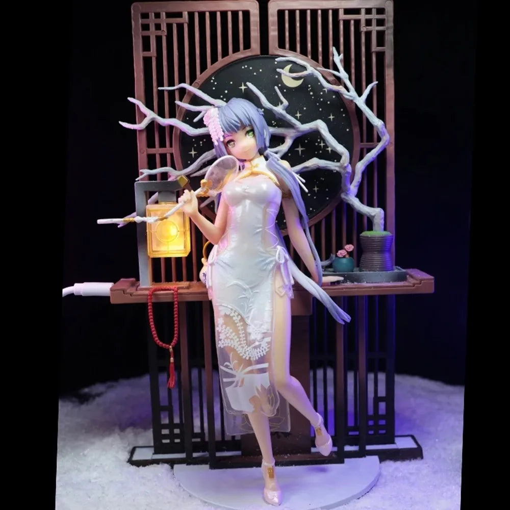 25cm PVC Action Figure - Japanese Anime Girl Luo Tianyi Vsinger Awn Light Collectible Model Doll for Game Fans And Gifts
