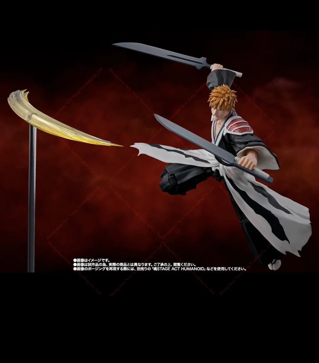 Auf Lager Bandai SHFiguarts Ichigo Kurosaki Dual Zangetsu Bleach Tausend-Jahre Blut Krieg Action Figur Spielzeug Modell Geschenk